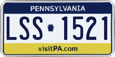 PA license plate LSS1521