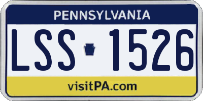 PA license plate LSS1526