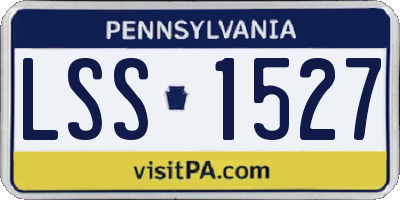 PA license plate LSS1527