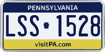 PA license plate LSS1528