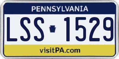 PA license plate LSS1529