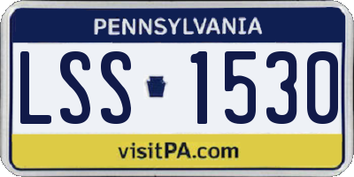 PA license plate LSS1530
