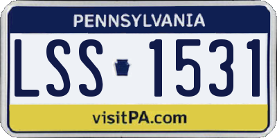 PA license plate LSS1531