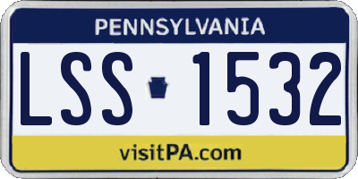 PA license plate LSS1532