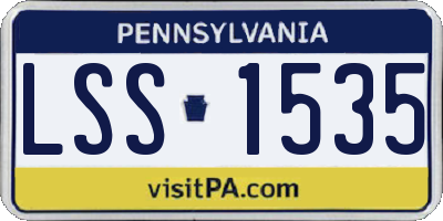 PA license plate LSS1535