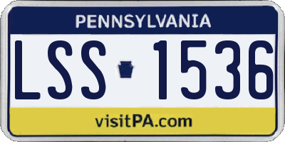 PA license plate LSS1536