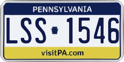 PA license plate LSS1546