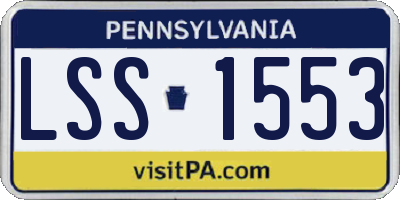 PA license plate LSS1553