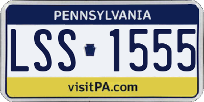 PA license plate LSS1555