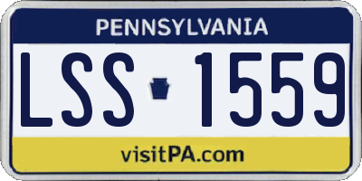 PA license plate LSS1559