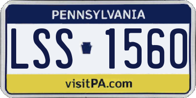 PA license plate LSS1560