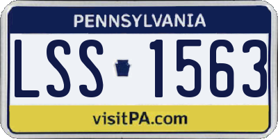 PA license plate LSS1563