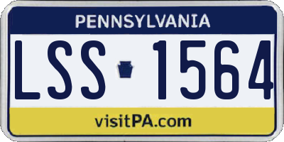 PA license plate LSS1564