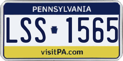 PA license plate LSS1565