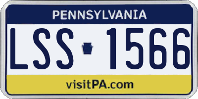 PA license plate LSS1566