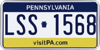 PA license plate LSS1568