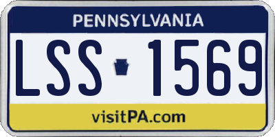 PA license plate LSS1569