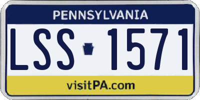PA license plate LSS1571