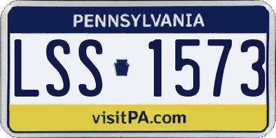 PA license plate LSS1573
