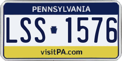 PA license plate LSS1576