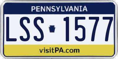 PA license plate LSS1577