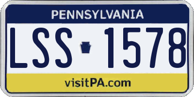 PA license plate LSS1578