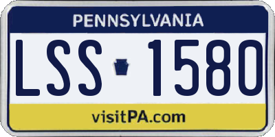 PA license plate LSS1580