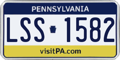 PA license plate LSS1582