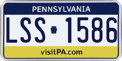 PA license plate LSS1586