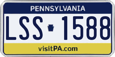 PA license plate LSS1588