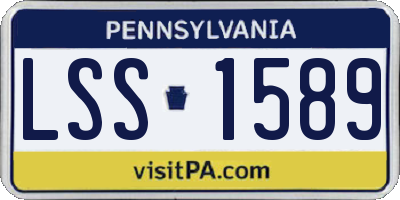 PA license plate LSS1589