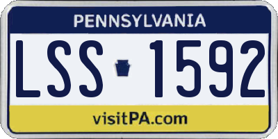 PA license plate LSS1592
