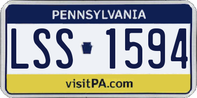 PA license plate LSS1594