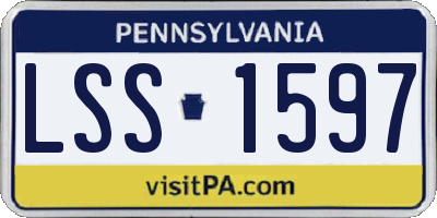 PA license plate LSS1597