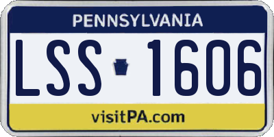 PA license plate LSS1606