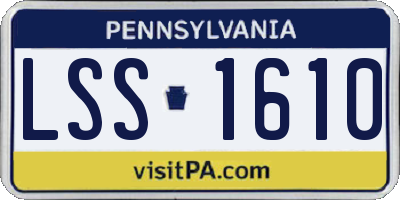 PA license plate LSS1610