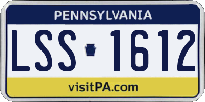 PA license plate LSS1612