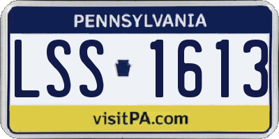 PA license plate LSS1613