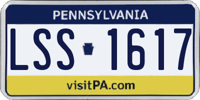 PA license plate LSS1617