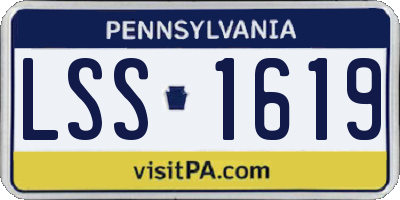 PA license plate LSS1619