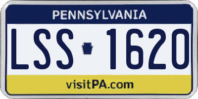 PA license plate LSS1620