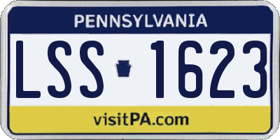 PA license plate LSS1623
