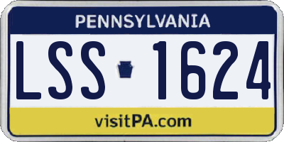 PA license plate LSS1624