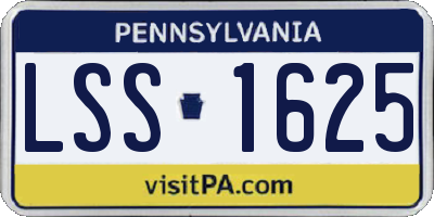 PA license plate LSS1625