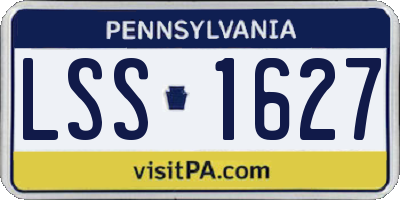 PA license plate LSS1627
