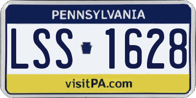 PA license plate LSS1628