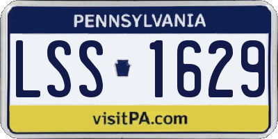 PA license plate LSS1629