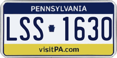 PA license plate LSS1630