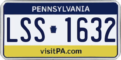 PA license plate LSS1632