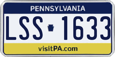 PA license plate LSS1633